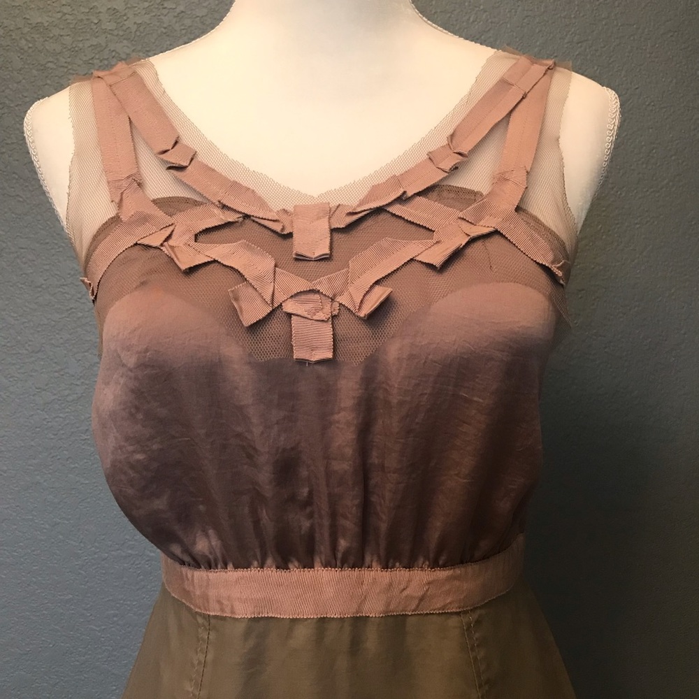 ***SOLD*** LOFT Dress Dusty Pink Ribbon ANN TAYLOR - Picture 2 of 6